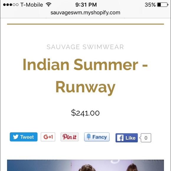 100% authentic Sauvage swim suits.