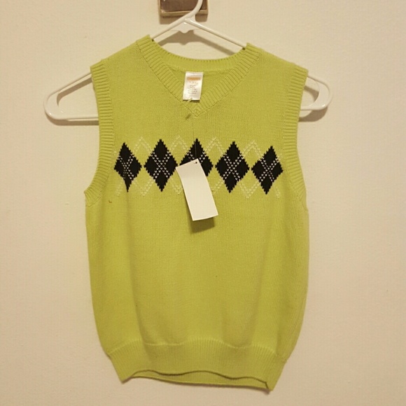 Boys Green Sweater Vest