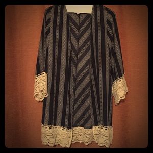 Mossimo silky cardigan with lace
