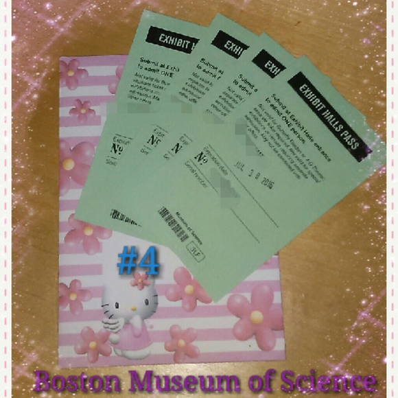 4 Exhibit tickets to Boston Museum of Science