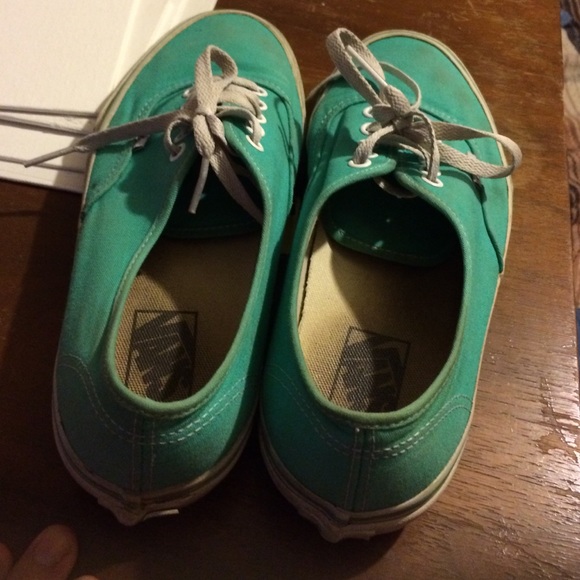 Teal/mint green vans