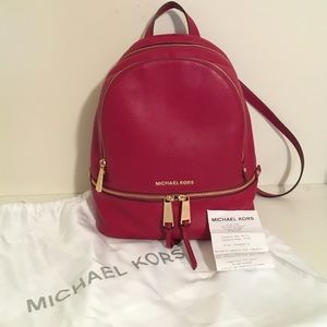 Michael Kors Medium leather Backpack Red