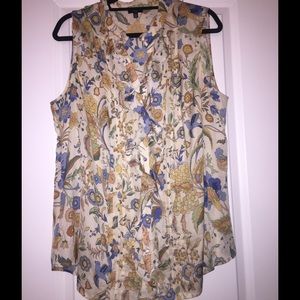 Talbots Woman 14W Silk  Sleeveless Blouse