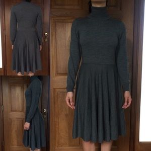 Grey turtleneck dress