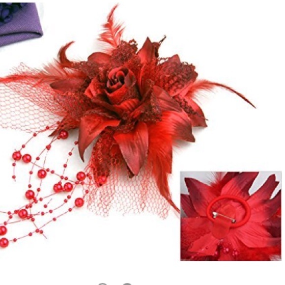 Gorgeous Red Flower Accessory - Picture 2 of 3