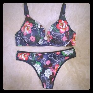 Victoria's Secret Push-up Bra and Thong Set