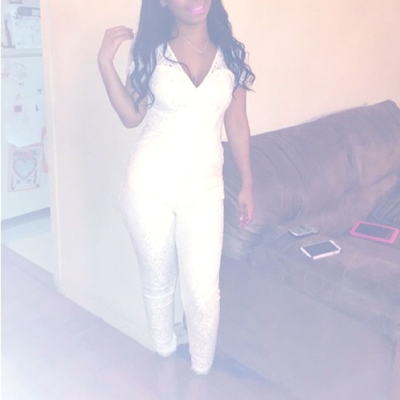 white lace jumpsuit