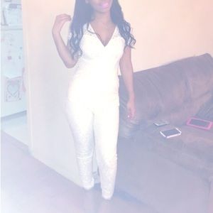 white lace jumpsuit