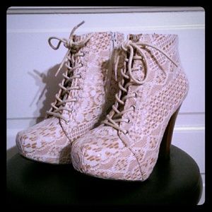 High heel booties