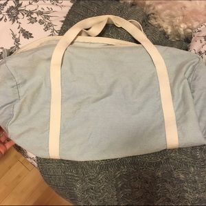 American apparel denim small duffle