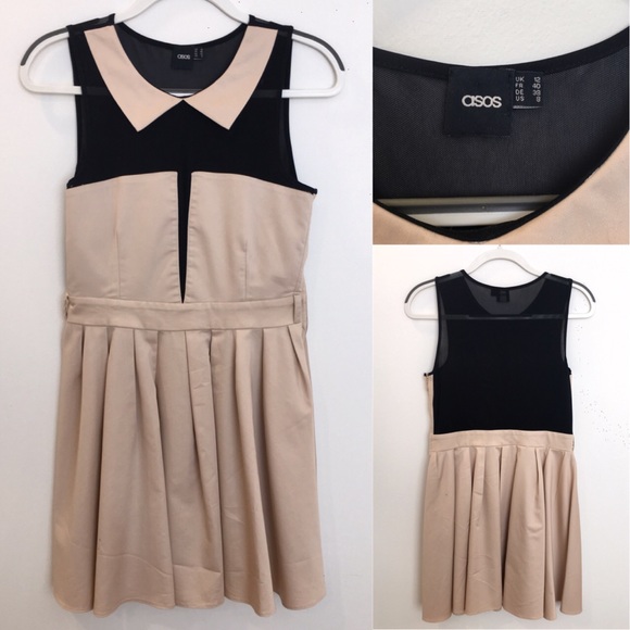 New ASOS Mesh Mini Dress with Peter Pan Collar 8 - Picture 4 of 4