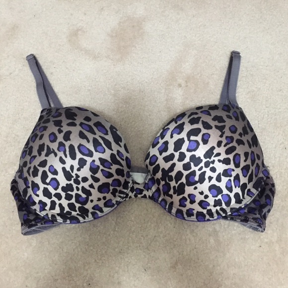 Purple cheetah bombshell bra