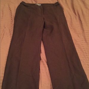 Dark brown linen dress pants- great condition!