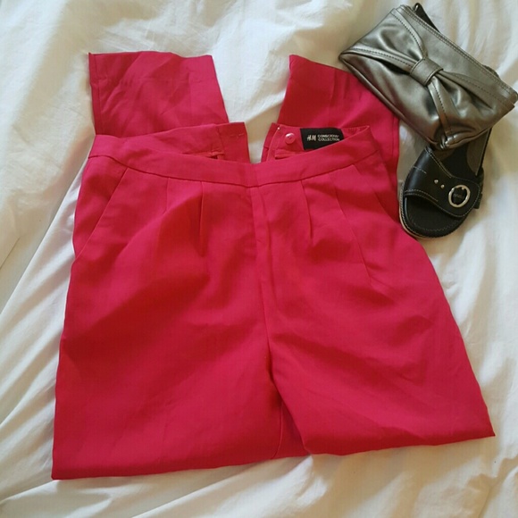 H&M Pants - H&M Conscious hot pink cropped pants