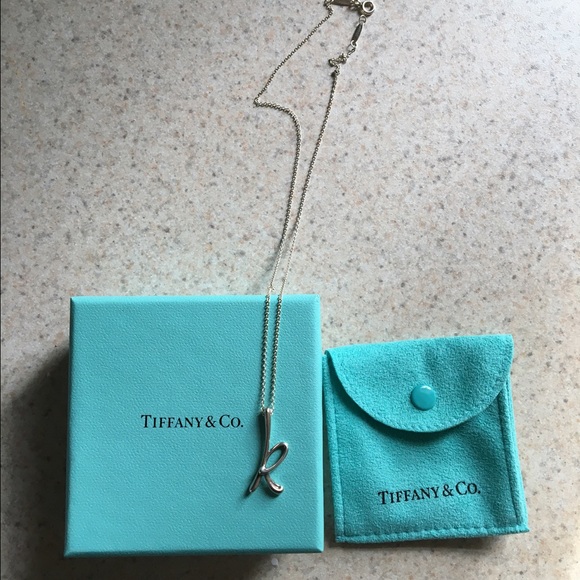 Tiffany & Co. "k" pendant necklace