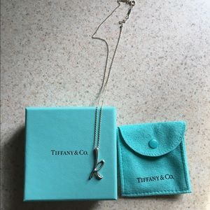 Tiffany & Co. "k" pendant necklace