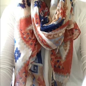 Francesca's Aztec Patterned Lightweight Scarf