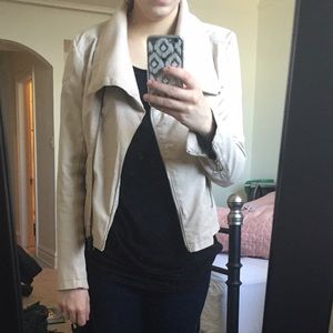 Francesca's Tan Leather Jacket NWOT