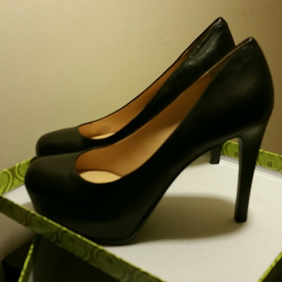 Black platform high heels