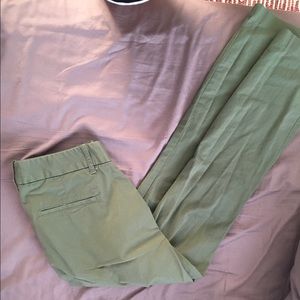 JCREW green cropped pants