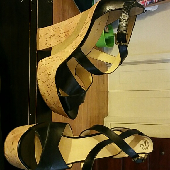 Black Nine West wedge Sandals