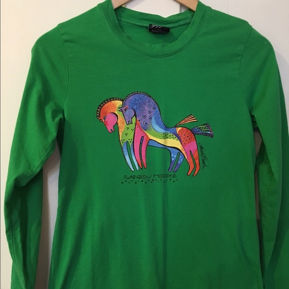 New, rainbow horses long sleeve shirt!!
