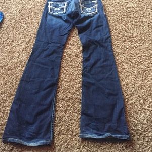 BKE Sabrina destructed boot cut jeans