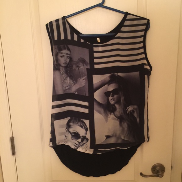 High Low Sleeveless Tunic.