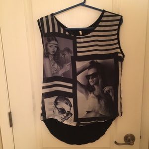 High Low Sleeveless Tunic.