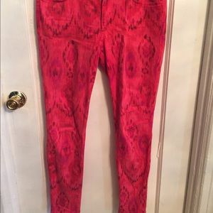 Joe's Jeans Pink Ikat Skinnies-size 31