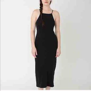 American apparel black midi dress