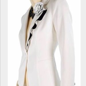 White House Black Market - rosette tuxedo jacket