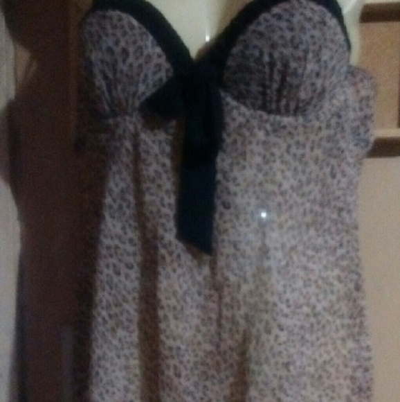 Nighty cheetah print, sheer size M - Picture 3 of 4