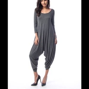 Slouchy gaucho harem jumpsuit