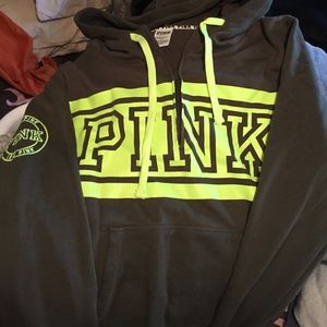 PINK VS half zip Boyfriend Hoodie