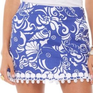 Lilly Pulitzer marigold lace trim skirt