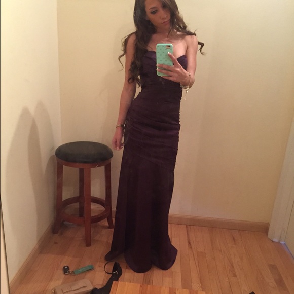 Plum Bridesmaid Dress - Picture 2 of 3