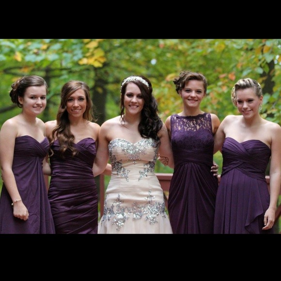 Plum Bridesmaid Dress - Picture 3 of 3