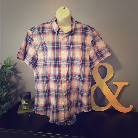 Men's plaid dress shirt