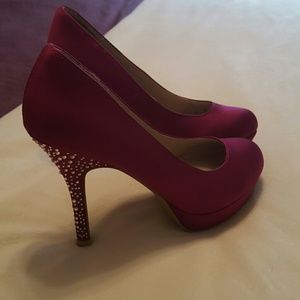 Purple/ pink (magenta) studded heels