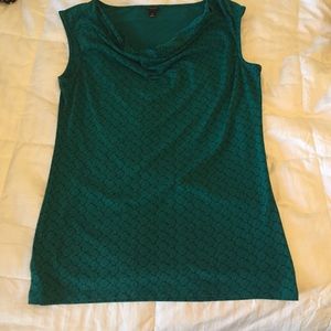 Sleeveless green top