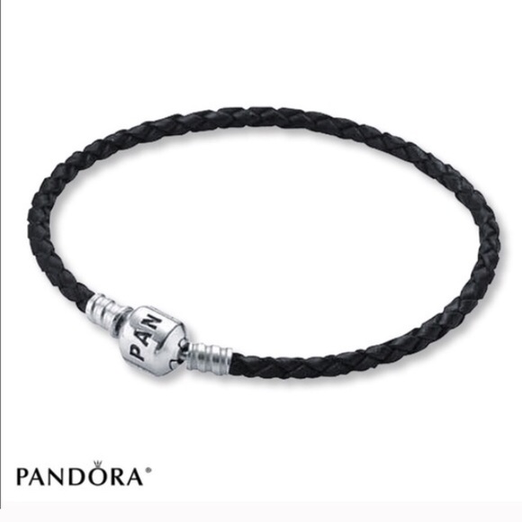 ❌SOLD❌ Pandora Black Braided Leather Bracelet - Picture 4 of 4