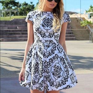 Royal Luxe Ivory Print Dress