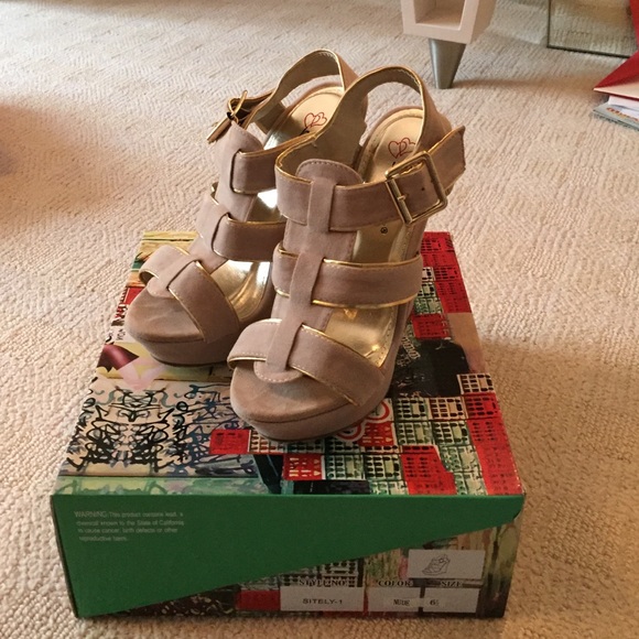 Faux Suede Summer Wedges