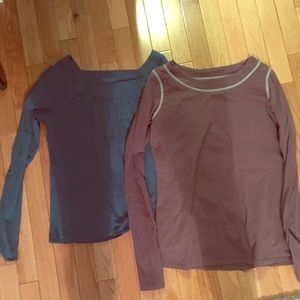 Two long sleeve nursing tops