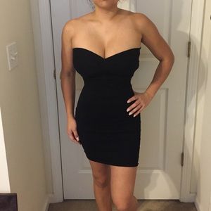 Black sweet heart bandage dress