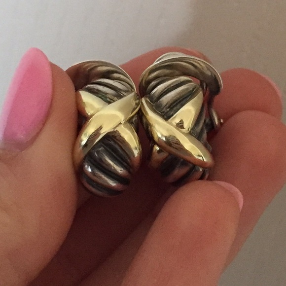 David Yurman cable X earrings