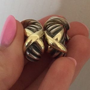 David Yurman cable X earrings