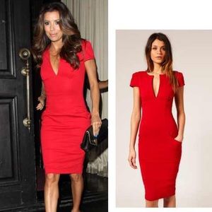 Asos Sexy Pencil Dress with Pockets US Sz 12