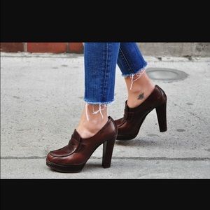 Prada Platform Loafer Pump